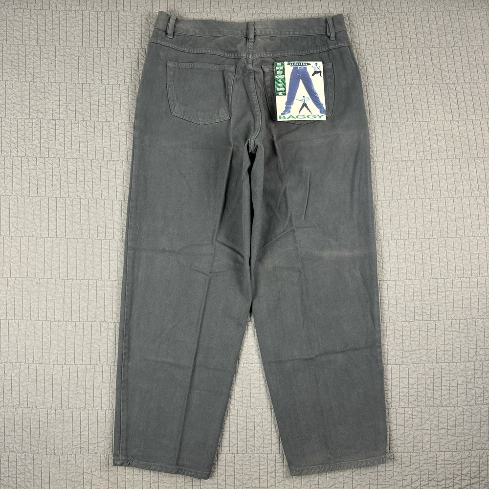 Vtg‎ 70s Anchor Blue Baggy Jeans Men 38x30 (35x30) Gray Talon Zipper Skater NWT
